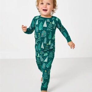 Little Sleepies Teal Holiday Pajama Set